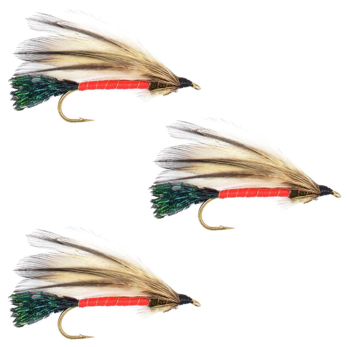 The Fly Fishing Place 3 Pack Light Spruce Classic Trout and Bass Streamer Fly - Hook Size 4