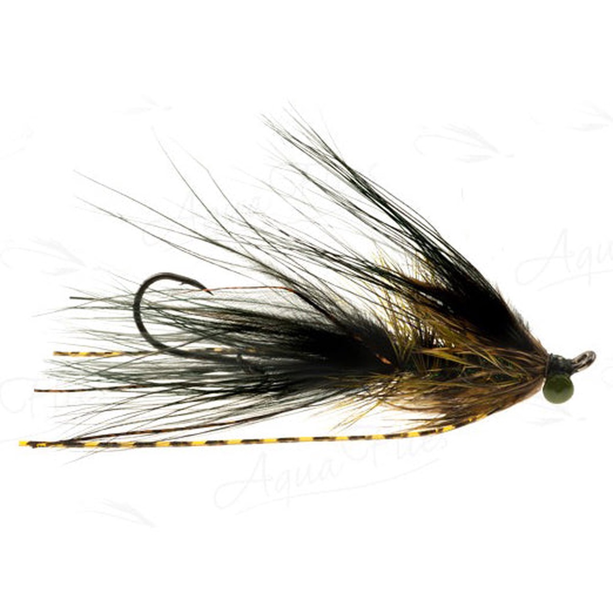 Aquaflies Mattioli's Trout Spey Bugger - Black/Olive