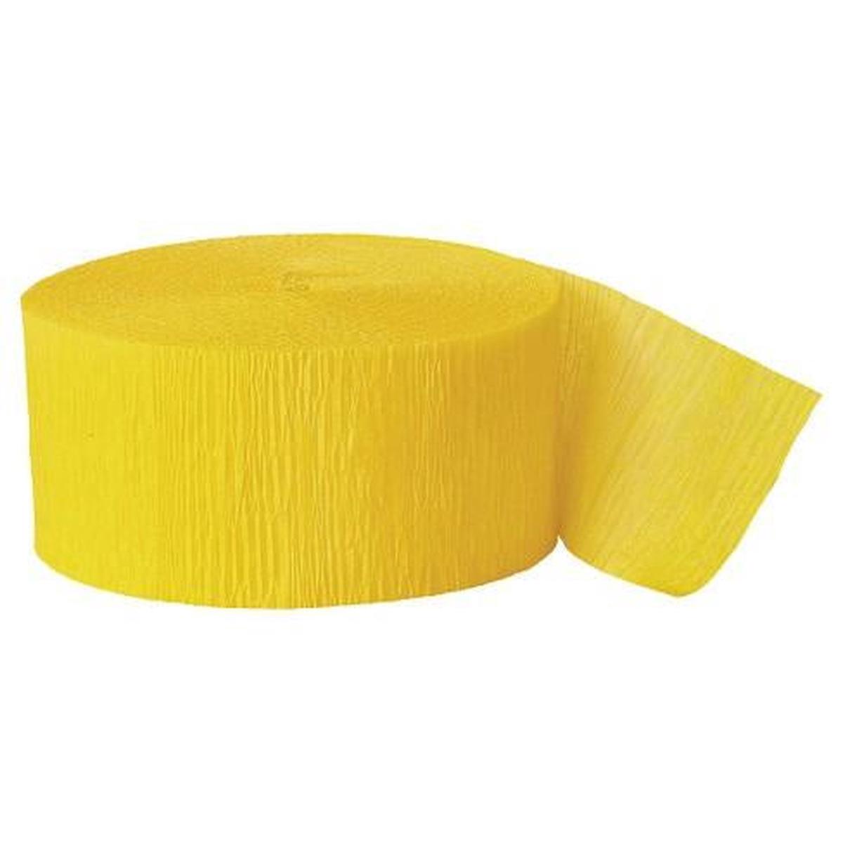 Yellow Crepe Streamer