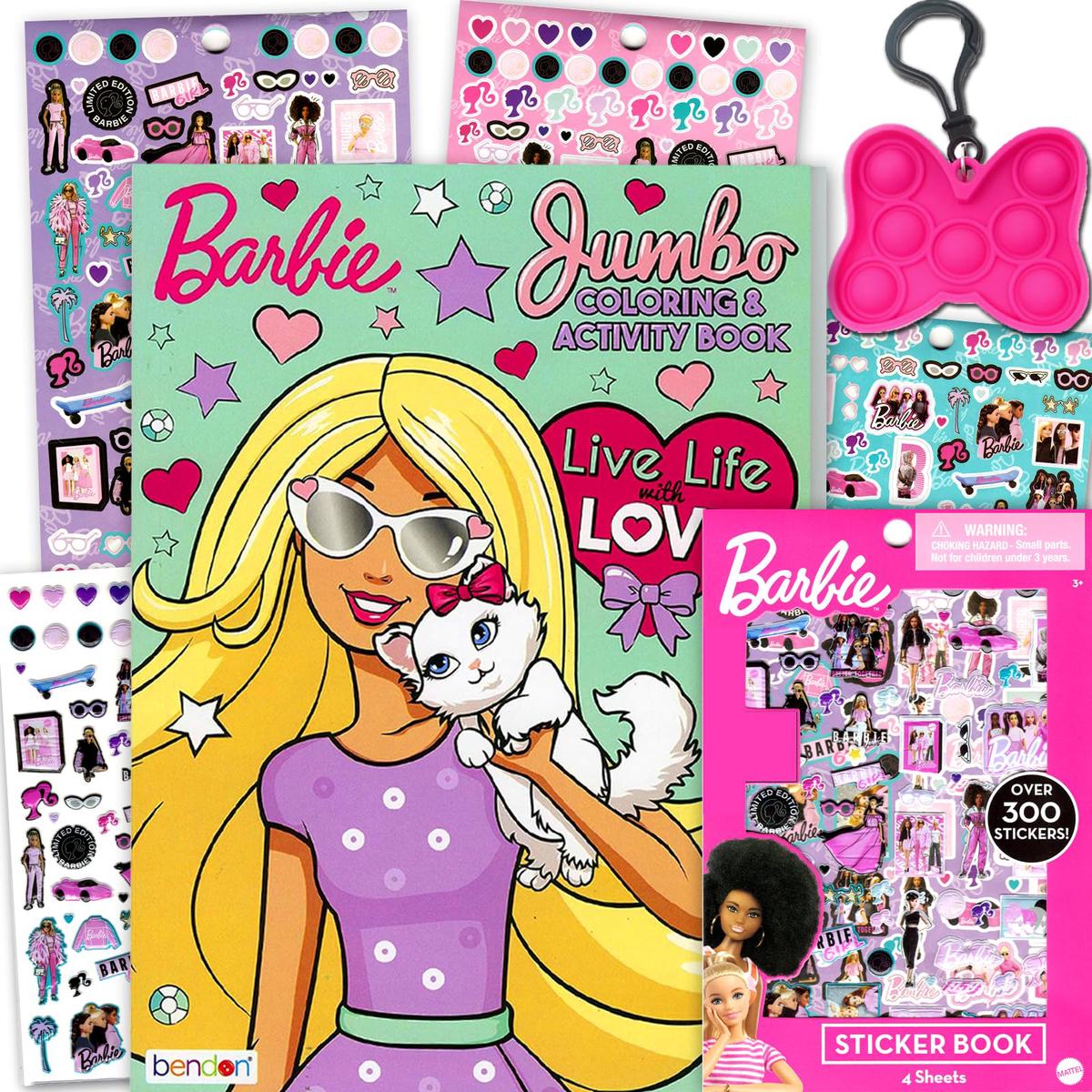 Bendon Barbie Coloring Activity Book and Sticker Set for Kids