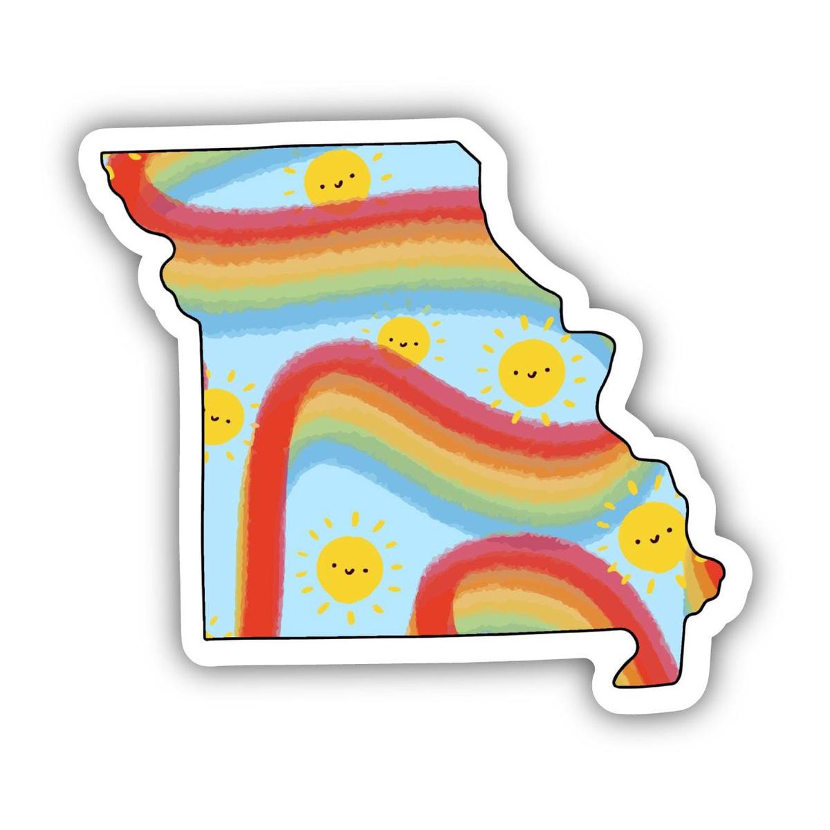 Missouri Rainbow Fun Sticker